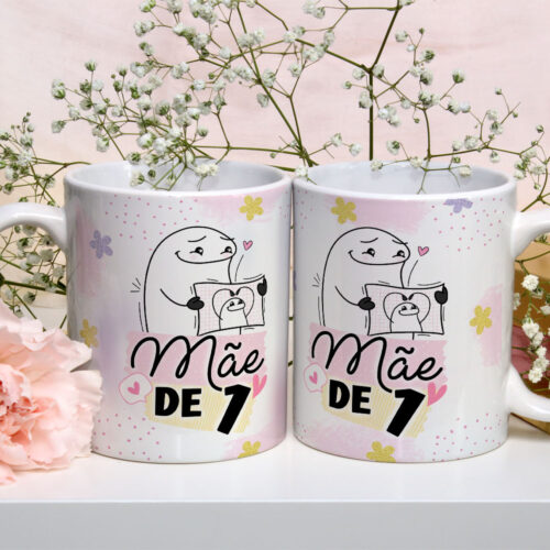 Caneca de Cerâmica Personalizada 325ml Flork Mães 18
