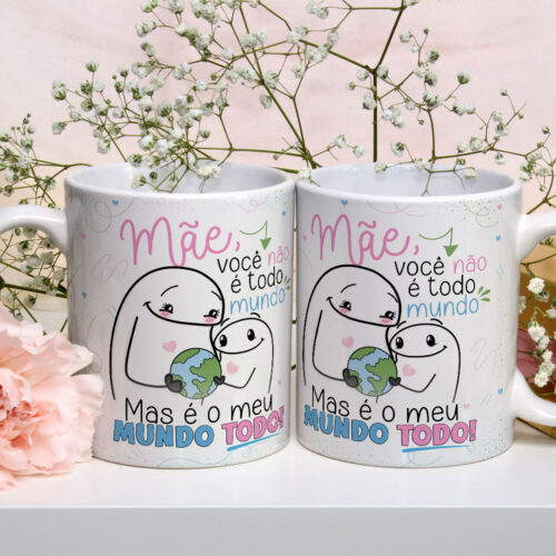 Caneca de Cerâmica Personalizada 325ml Flork Mães 20