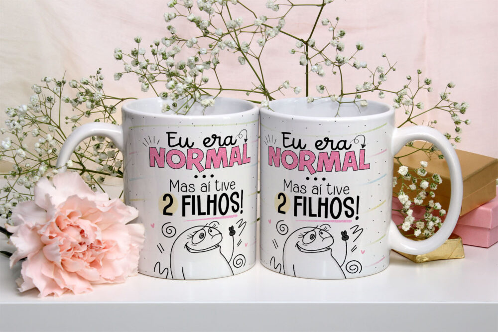 Caneca de Cerâmica Personalizada 325ml Flork Mães 21