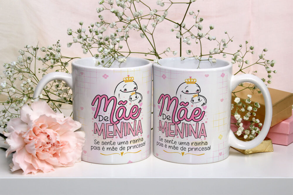 Caneca de Cerâmica Personalizada 325ml Flork Mães 23