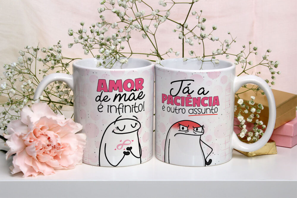 Caneca de Cerâmica Personalizada 325ml Flork Mães 24