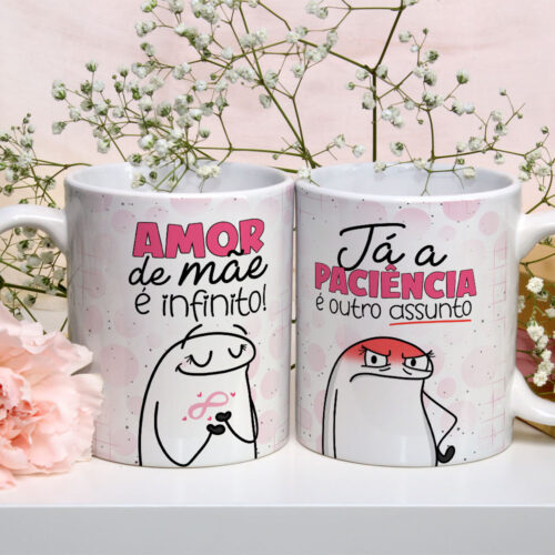 Caneca de Cerâmica Personalizada 325ml Flork Mães 24