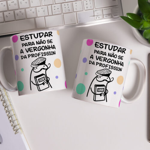 Caneca de Cerâmica Personalizada 325ml Flork Profissões 06