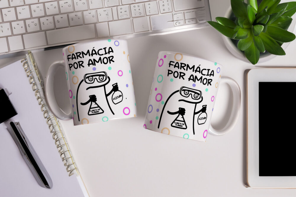 Caneca de Cerâmica Personalizada 325ml Flork Profissões 07