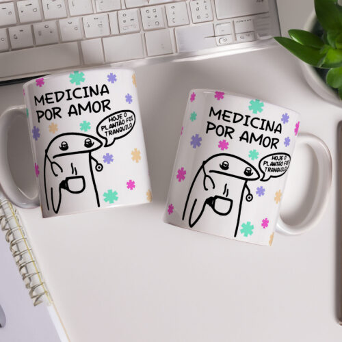 Caneca de Cerâmica Personalizada 325ml Flork Profissões 08