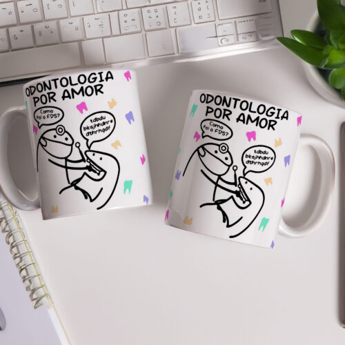 Caneca de Cerâmica Personalizada 325ml Flork Profissões 11