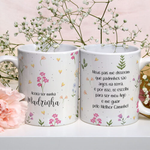 Caneca de Cerâmica Branca Personalizada 325ml Tema Crisma 06