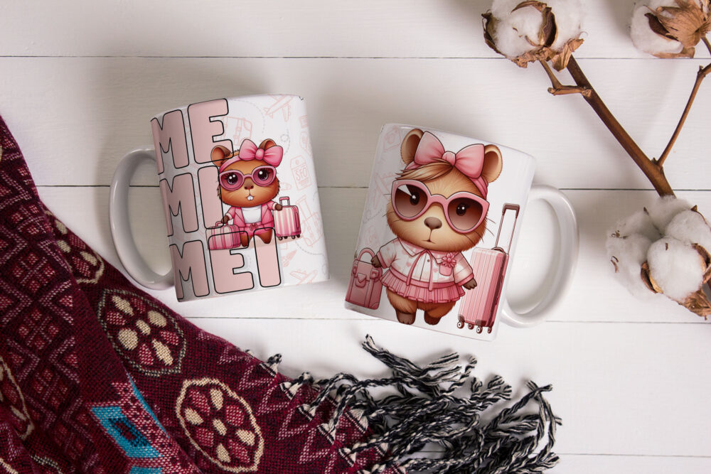 Caneca de Cerâmica Personalizada 325ml Capivara Me Mimei 01
