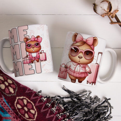 Caneca de Cerâmica Personalizada 325ml Capivara Me Mimei 01