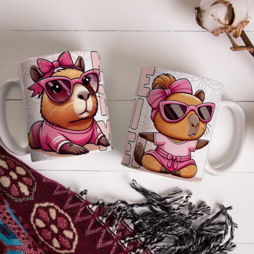 Caneca de Cerâmica Personalizada 325ml Capivara Me Mimei 02