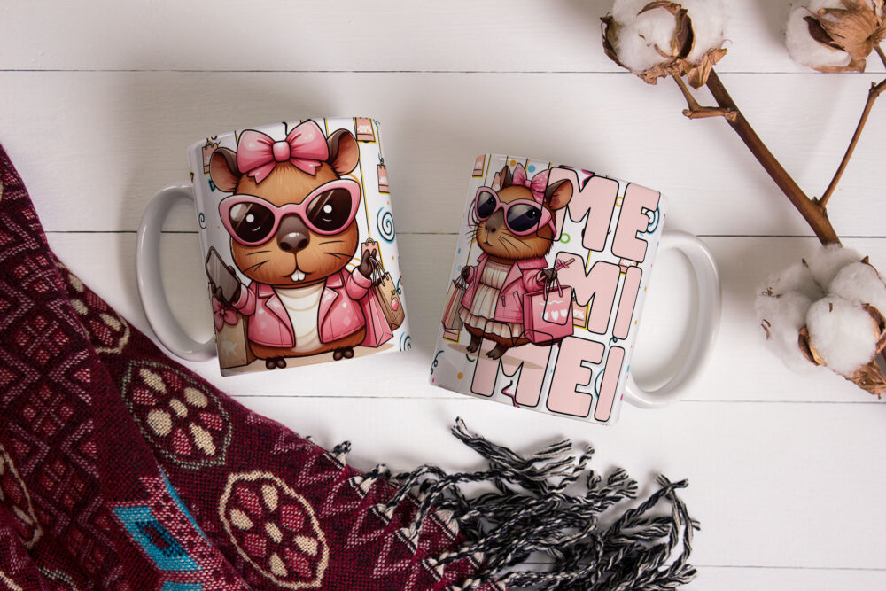 Caneca de Cerâmica Personalizada 325ml Capivara Me Mimei 04