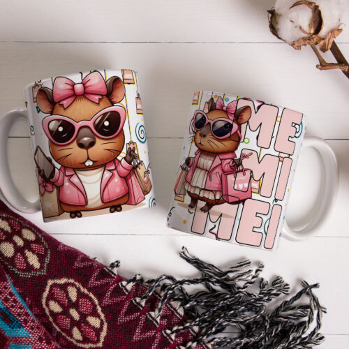 Caneca de Cerâmica Personalizada 325ml Capivara Me Mimei 04
