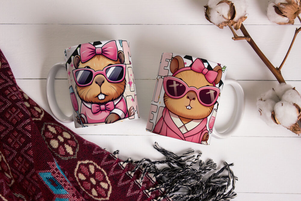 Caneca de Cerâmica Personalizada 325ml Capivara Me Mimei 05