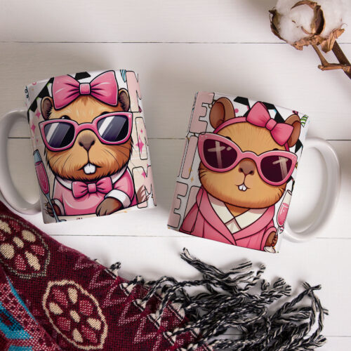 Caneca de Cerâmica Personalizada 325ml Capivara Me Mimei 05
