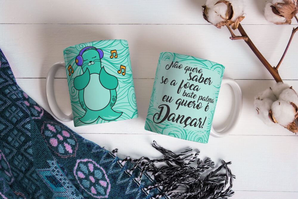 Caneca de Cerâmica 325ml Foca Focada 01