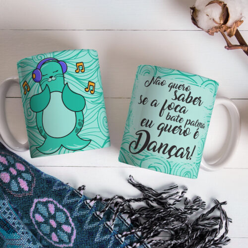Caneca de Cerâmica 325ml Foca Focada 01