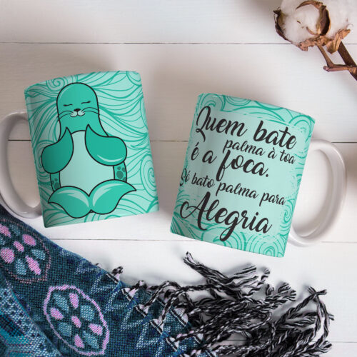 Caneca de Cerâmica 325ml Foca Focada 02