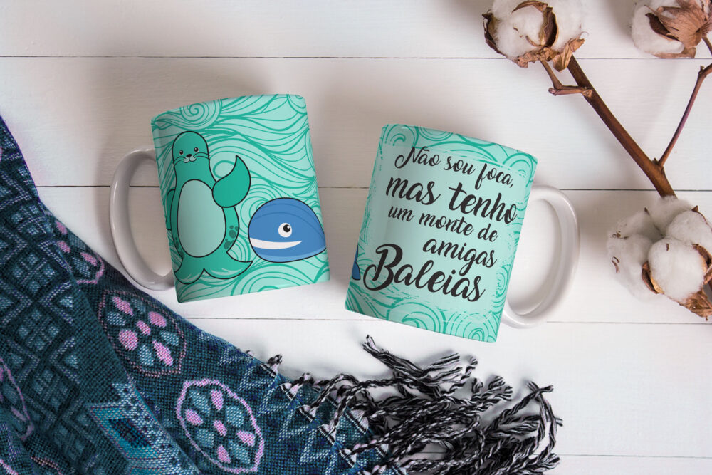 Caneca de Cerâmica 325ml Foca Focada 03