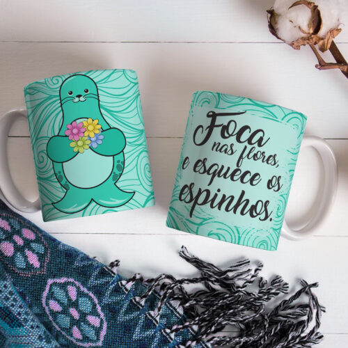 Caneca de Cerâmica 325ml Foca Focada 08