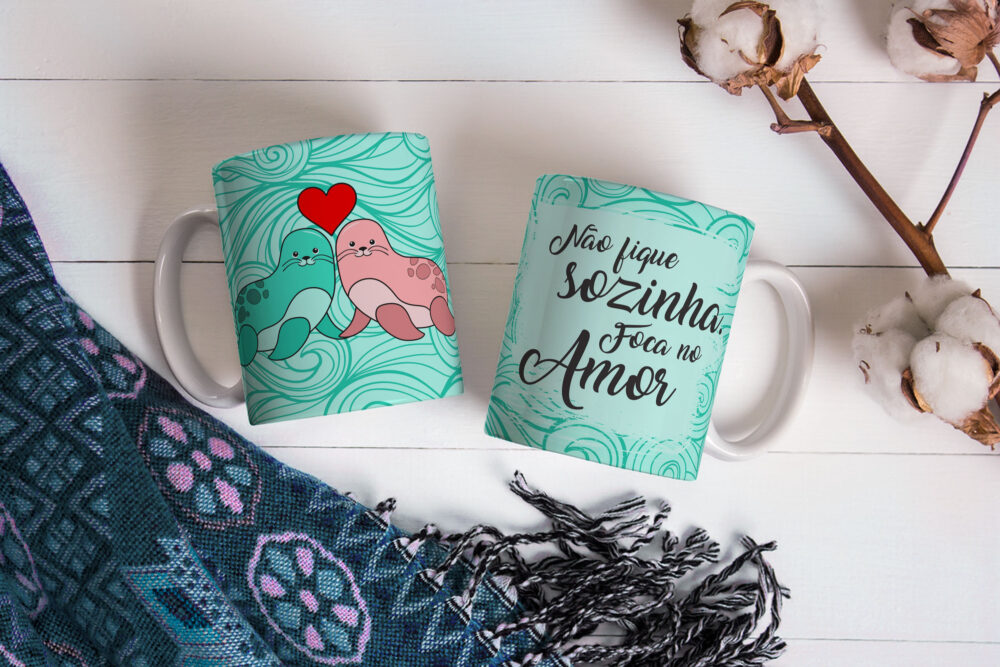 Caneca de Cerâmica 325ml Foca Focada 11