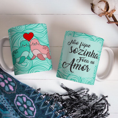 Caneca de Cerâmica 325ml Foca Focada 11
