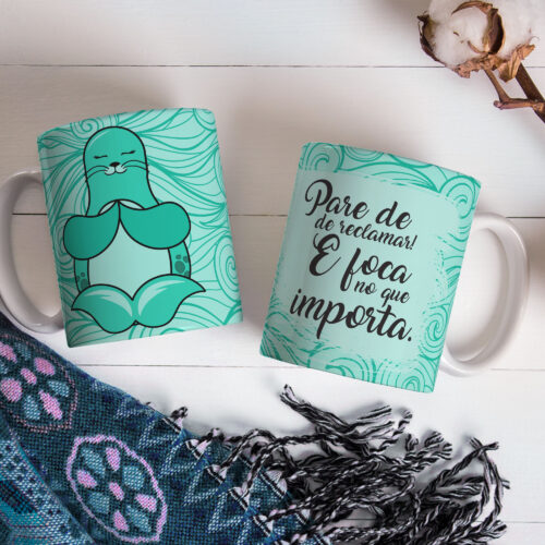 Caneca de Cerâmica 325ml Foca Focada 13