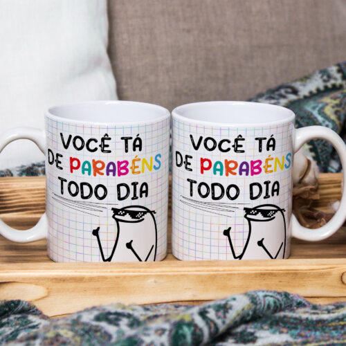 Caneca Personalizada 325ml Meme Flork Frase Engraçada 01