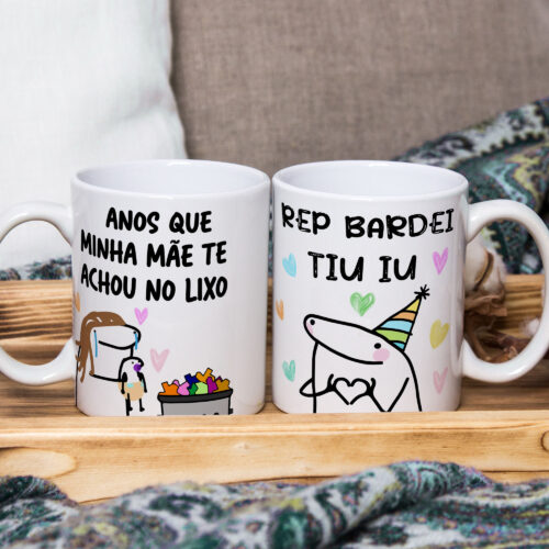 Caneca Personalizada 325ml Meme Flork Frase Engraçada 34
