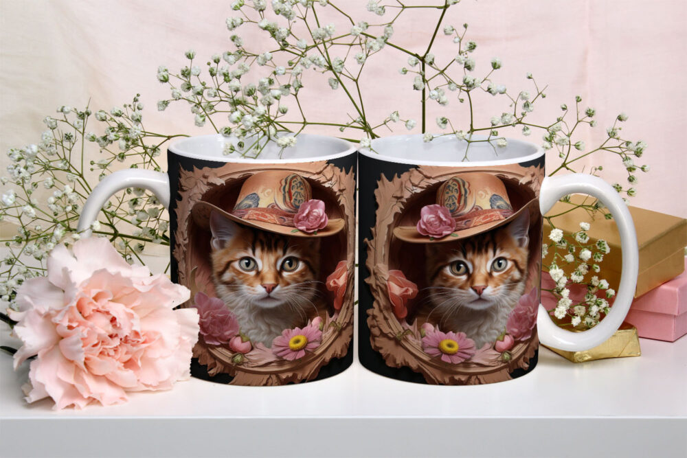 Caneca de Cerâmica 325ml Gatos e Dogs 3D 01