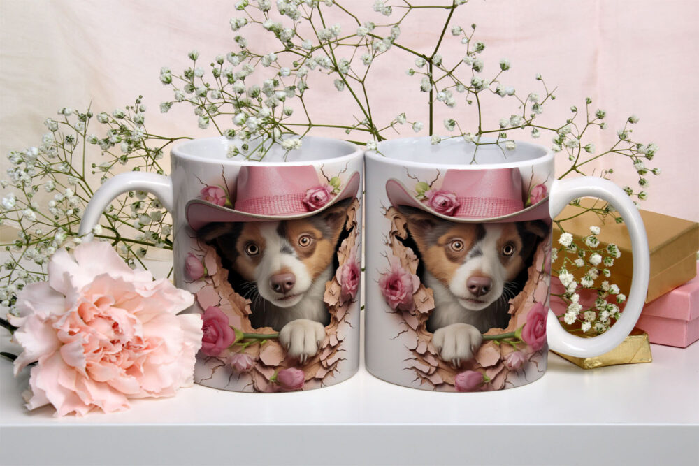 Caneca de Cerâmica 325ml Gatos e Dogs 3D 02