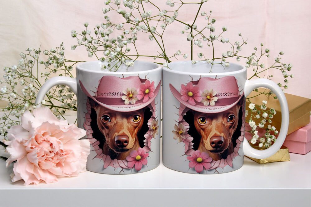 Caneca de Cerâmica 325ml Gatos e Dogs 3D 03