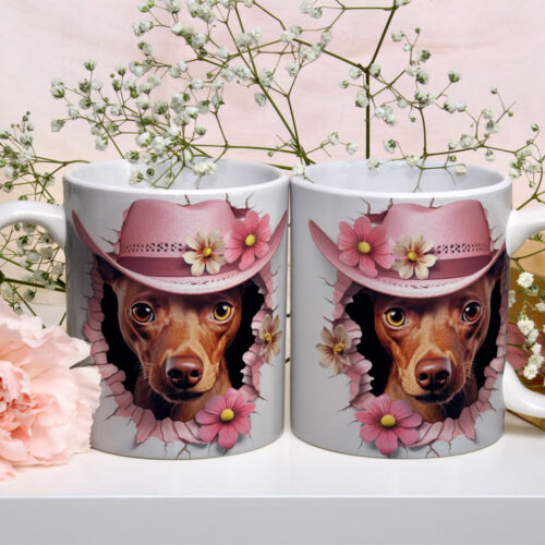 Caneca de Cerâmica 325ml Gatos e Dogs 3D 03