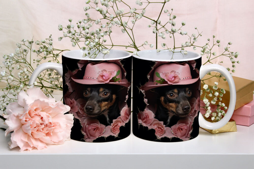 Caneca de Cerâmica 325ml Gatos e Dogs 3D 04