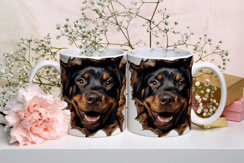 Caneca de Cerâmica 325ml Gatos e Dogs 3D 06