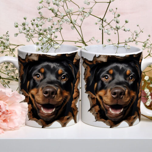 Caneca de Cerâmica 325ml Gatos e Dogs 3D 06