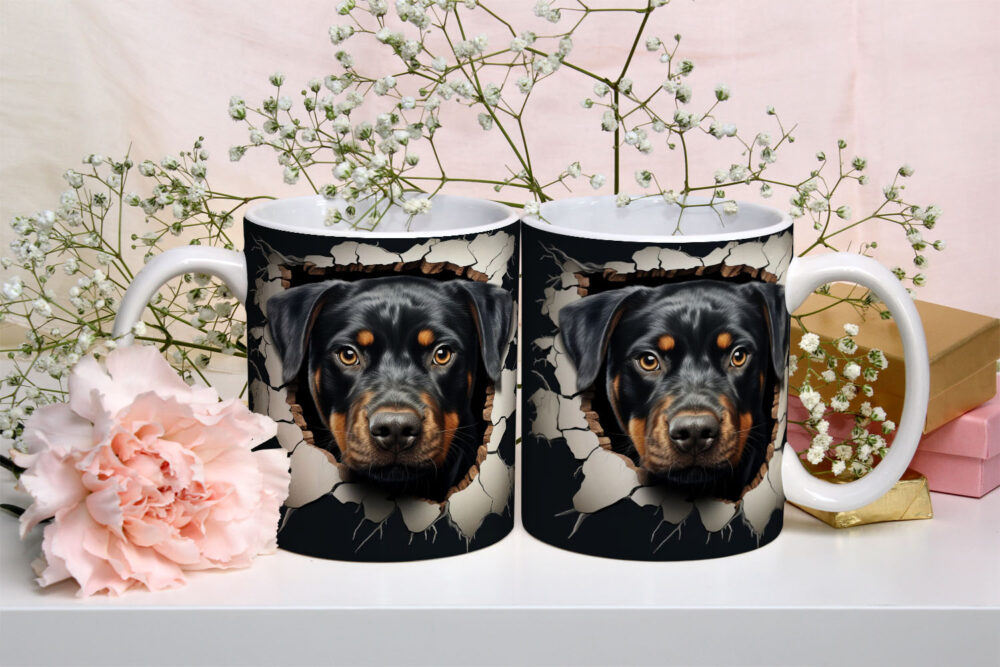 Caneca de Cerâmica 325ml Gatos e Dogs 3D 07