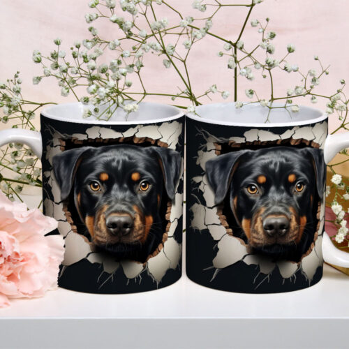 Caneca de Cerâmica 325ml Gatos e Dogs 3D 07