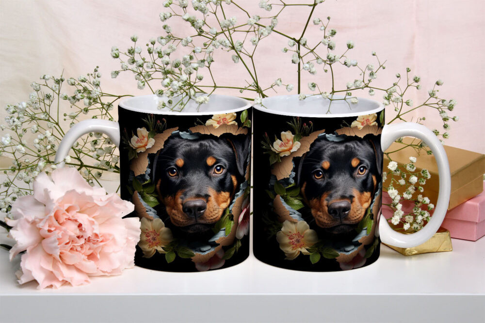 Caneca de Cerâmica 325ml Gatos e Dogs 3D 08
