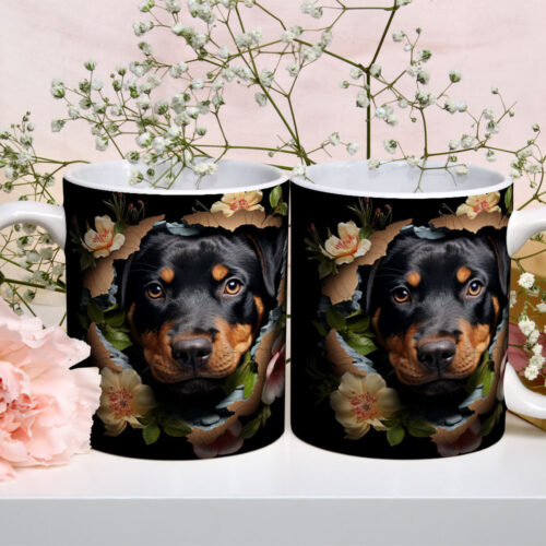 Caneca de Cerâmica 325ml Gatos e Dogs 3D 08