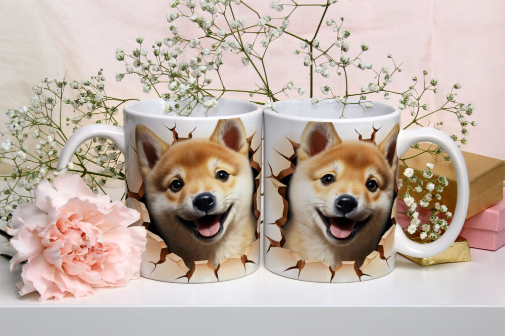 Caneca de Cerâmica 325ml Gatos e Dogs 3D 09