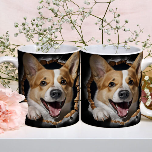 Caneca de Cerâmica 325ml Gatos e Dogs 3D 11