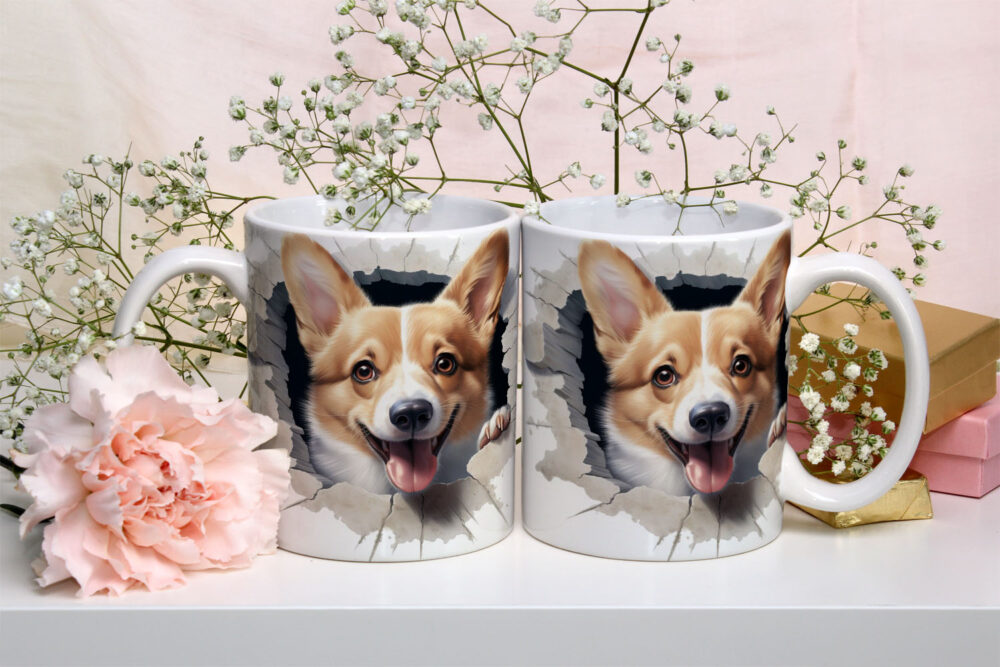 Caneca de Cerâmica 325ml Gatos e Dogs 3D 13