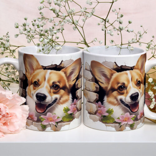Caneca de Cerâmica 325ml Gatos e Dogs 3D 14