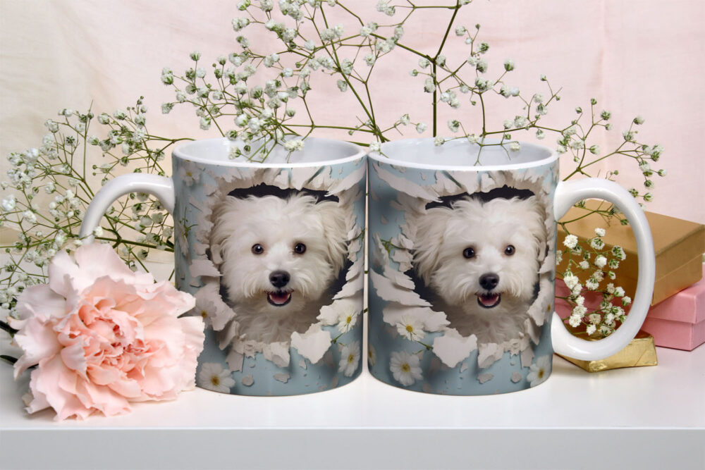 Caneca de Cerâmica 325ml Gatos e Dogs 3D 16