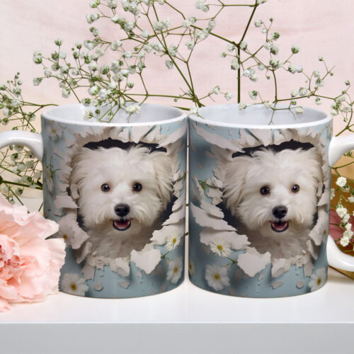 Caneca de Cerâmica 325ml Gatos e Dogs 3D 16