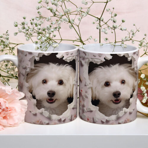 Caneca de Cerâmica 325ml Gatos e Dogs 3D 17