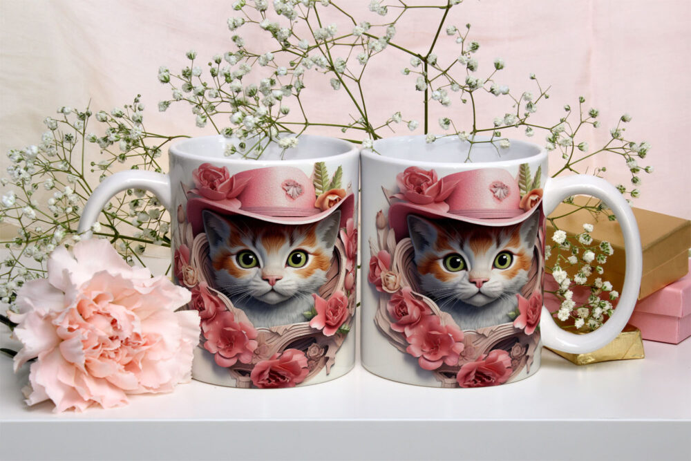 Caneca de Cerâmica 325ml Gatos e Dogs 3D 19