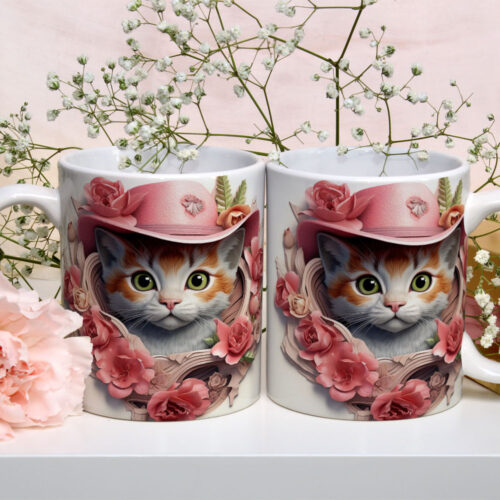 Caneca de Cerâmica 325ml Gatos e Dogs 3D 19