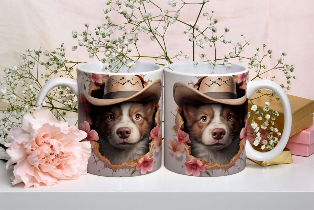 Caneca de Cerâmica 325ml Gatos e Dogs 3D 21