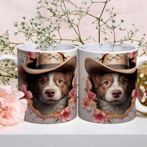 Caneca de Cerâmica 325ml Gatos e Dogs 3D 21